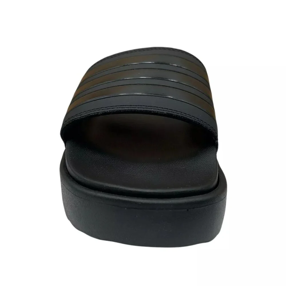 adidas Adilette Platform‎ Slide Sandals Women's Size 8-9 Black - Comfort & Style